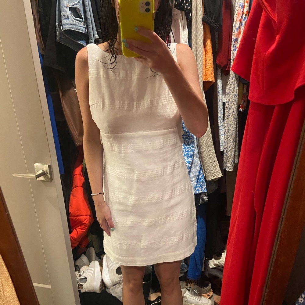 White free people mini dress